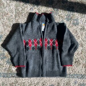 Vintage (‘01) Gymboree Holiday Zip Up Sweater- Wool/Acrylic Blend